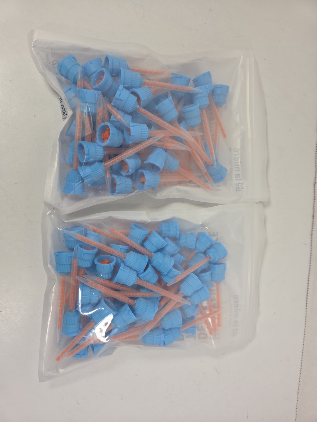 100 Blue/Orange High Performance Dental Long Mixing Tips, 10:1 | La Miere