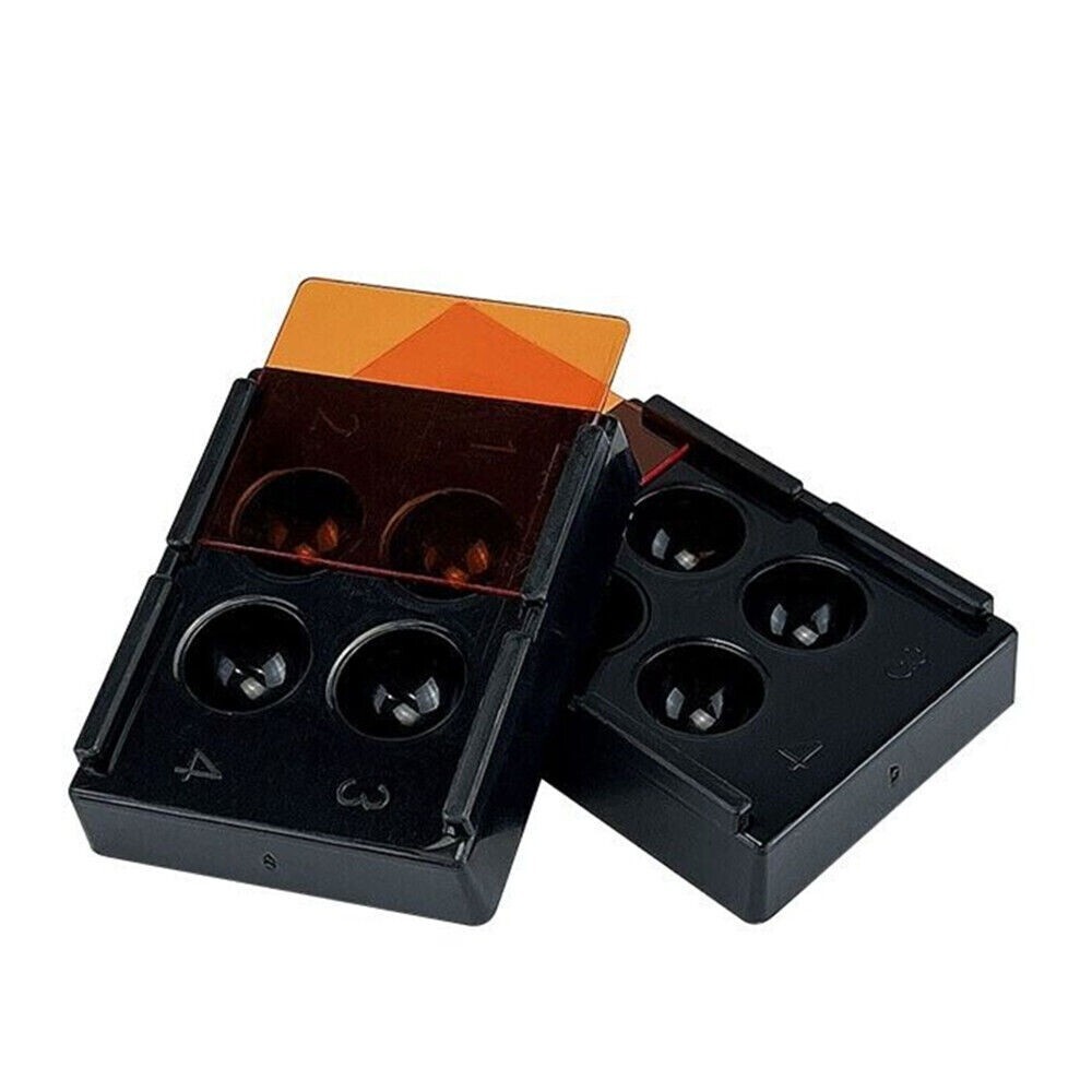 Dental Veneer Storage Box Teeth Patch Shading Light Retainer Molar Box 4 Holes