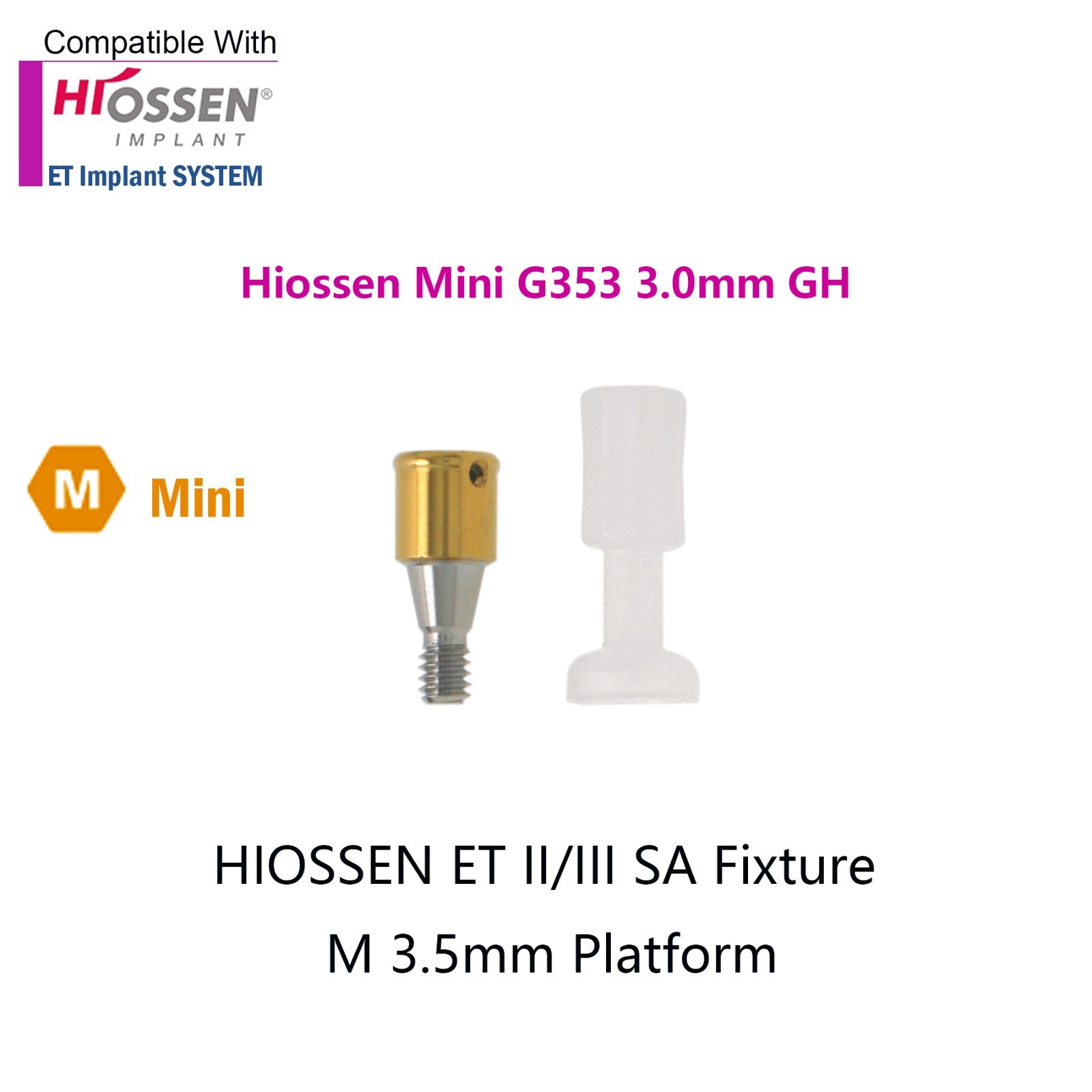 US Dental Locator Attachment Abutment for Hiossen ET/OsstemTS Mini Regular Plat