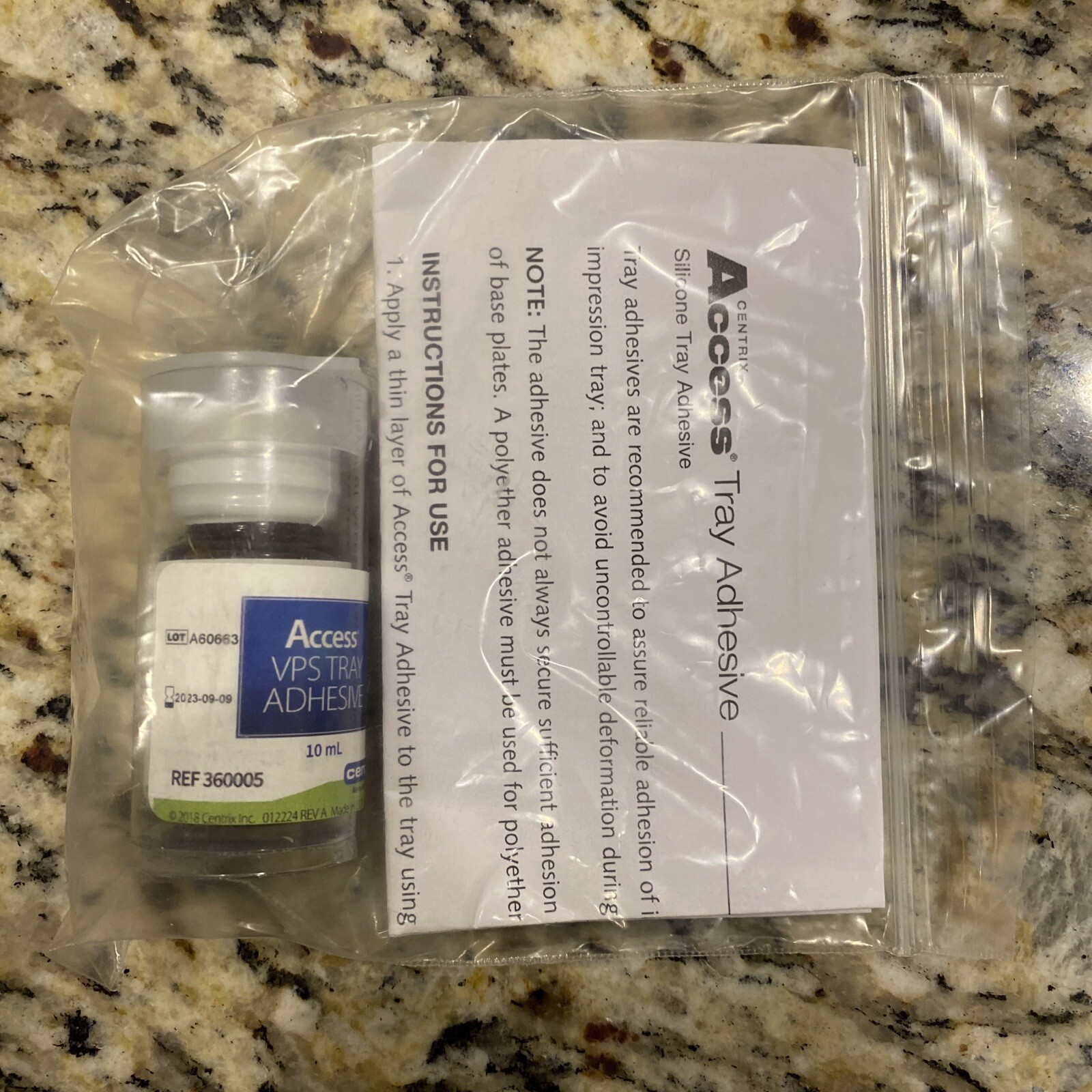 Centrix – Access VPS Tray Adhesive – 10ml bottle item # 360005