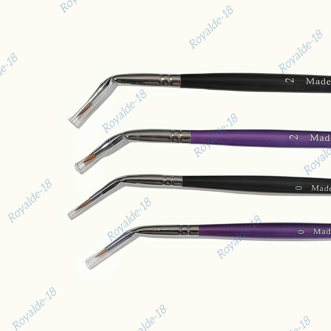 Dental Curved Brush Pens Skyist Nylon Hair Denture Dentine Ceramco Metal Powder
