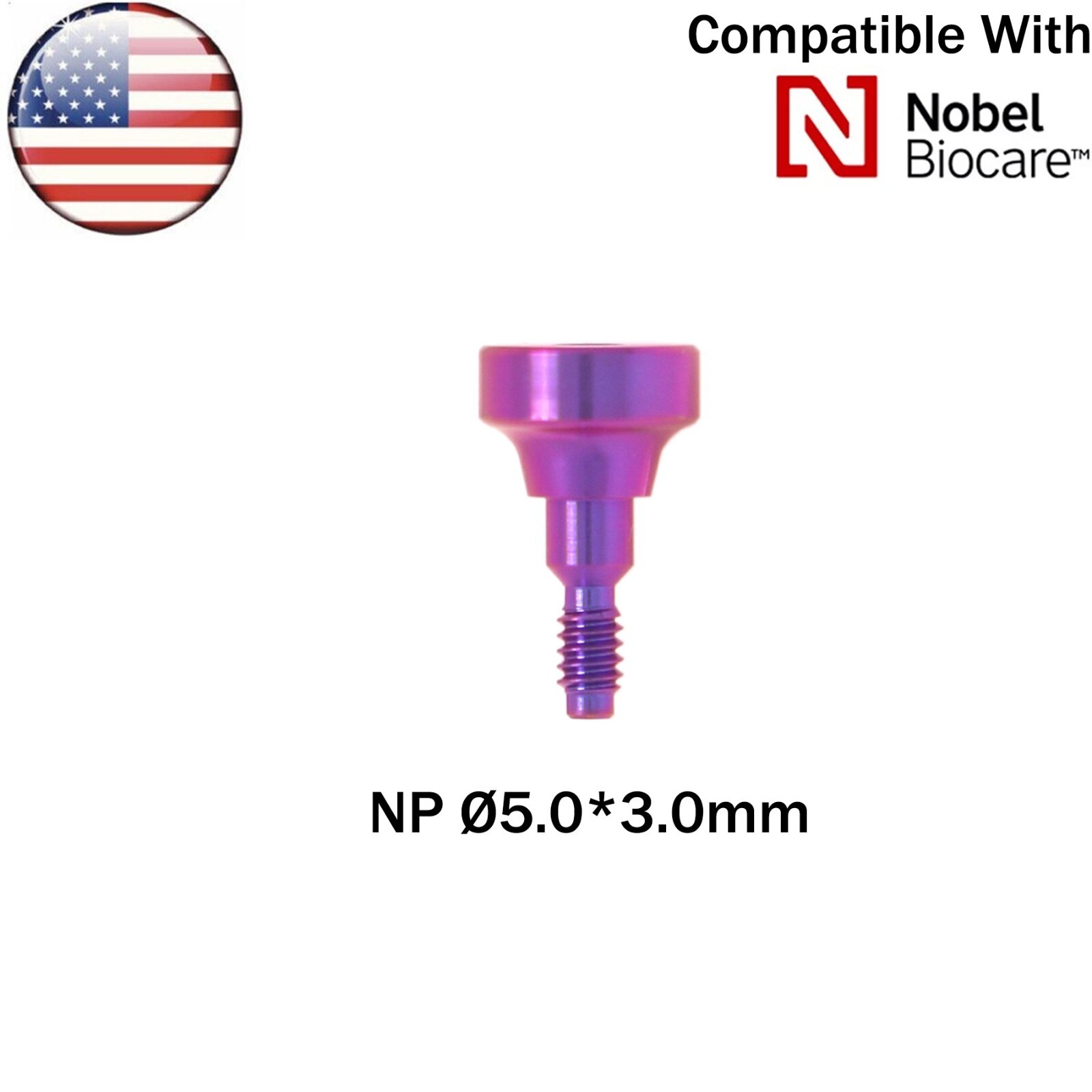 US Dental for Nobel Active Healing Abutments RP NP ∅3.6/5.0/6.0 H3/5/7mm