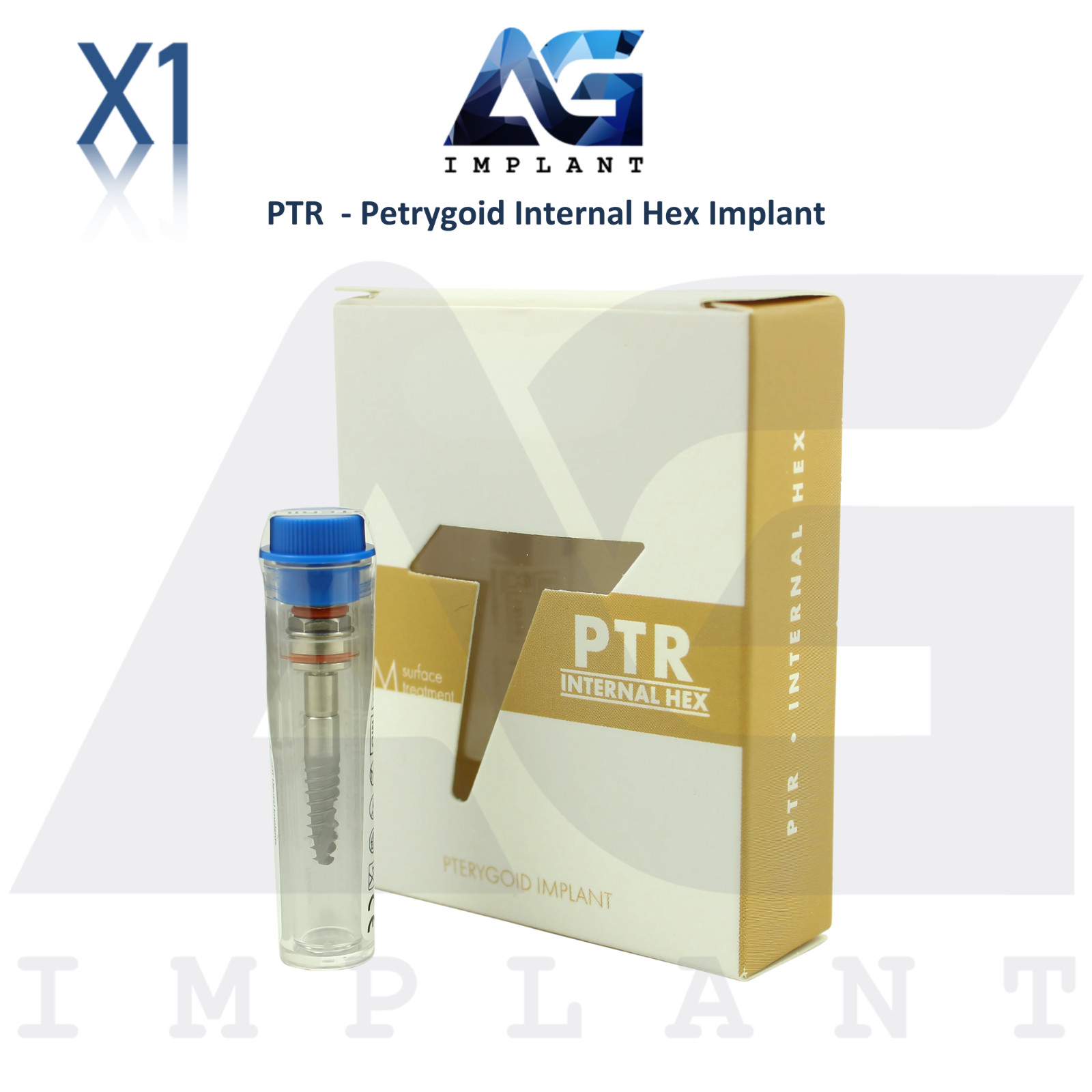 PTR – Petrygoid Int Hex Dental Fixture 2.42mm Connection System Ø4.2mm RBM
