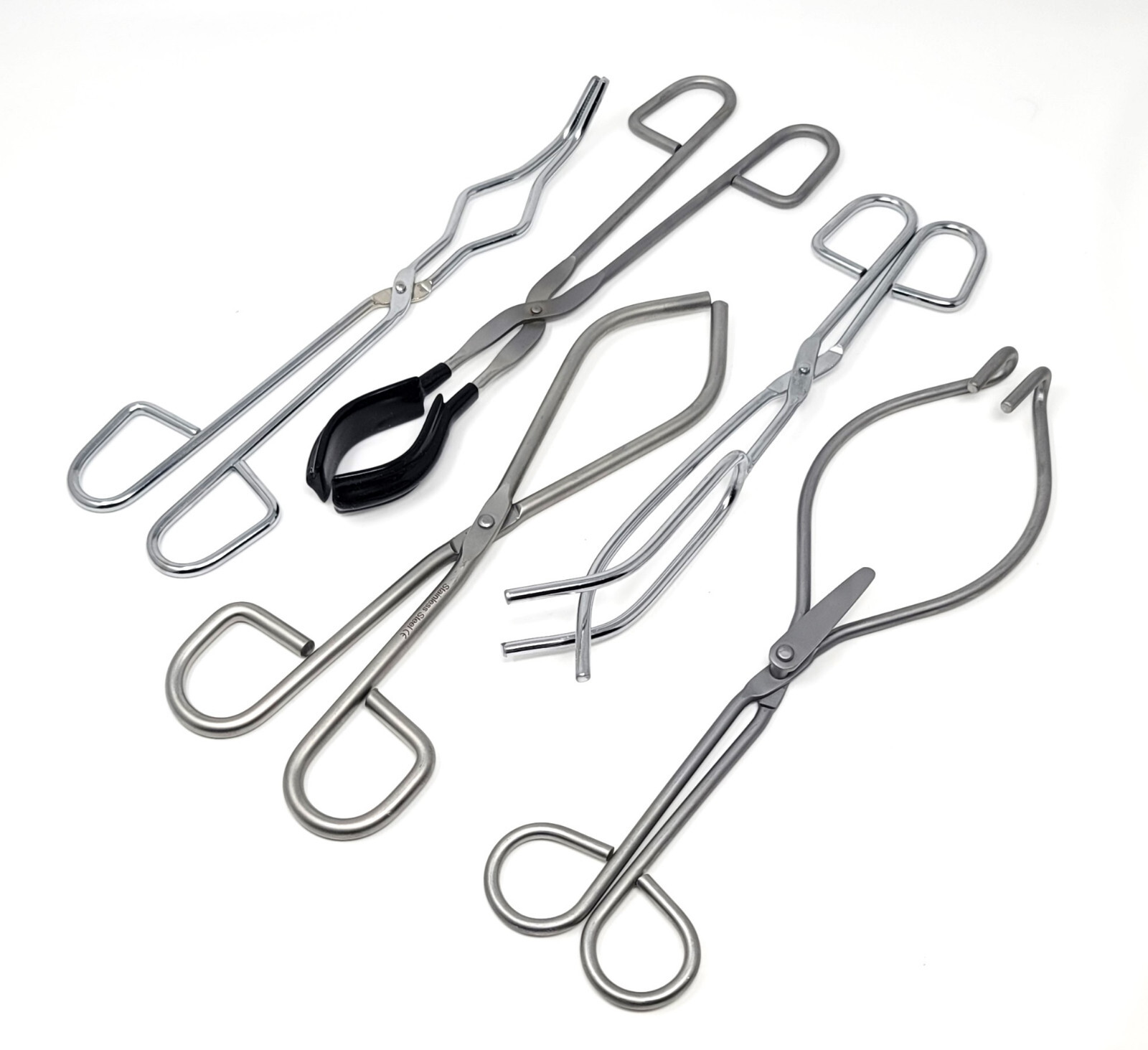 Set of 5 All Sizes Laboratory Heavy Duty Beaker Crucible Holding Tongs 9.5″ -11″