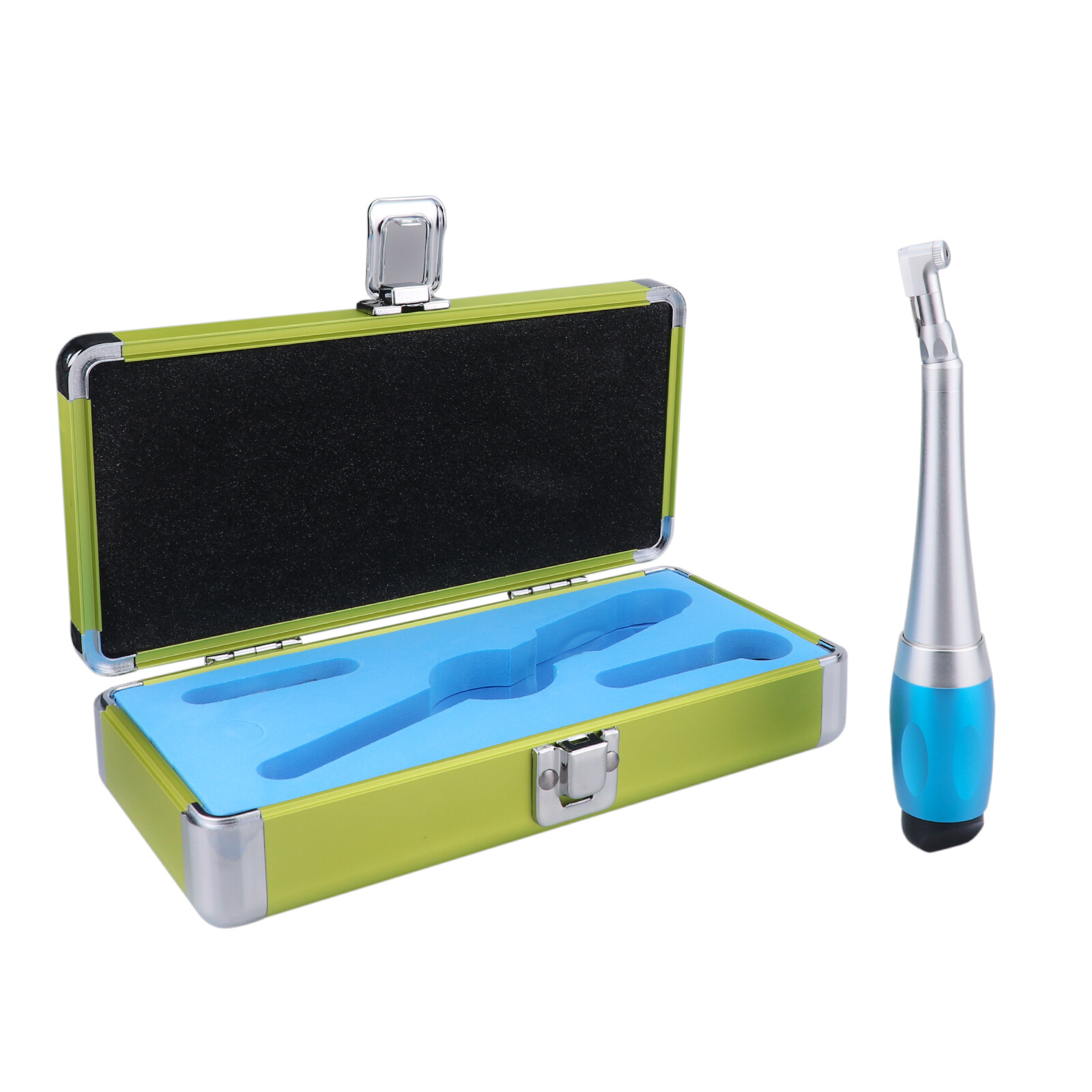 Dental Universal Implant Torque 2 Heads Adjustment Handpiece&12 Drivers Blue CE