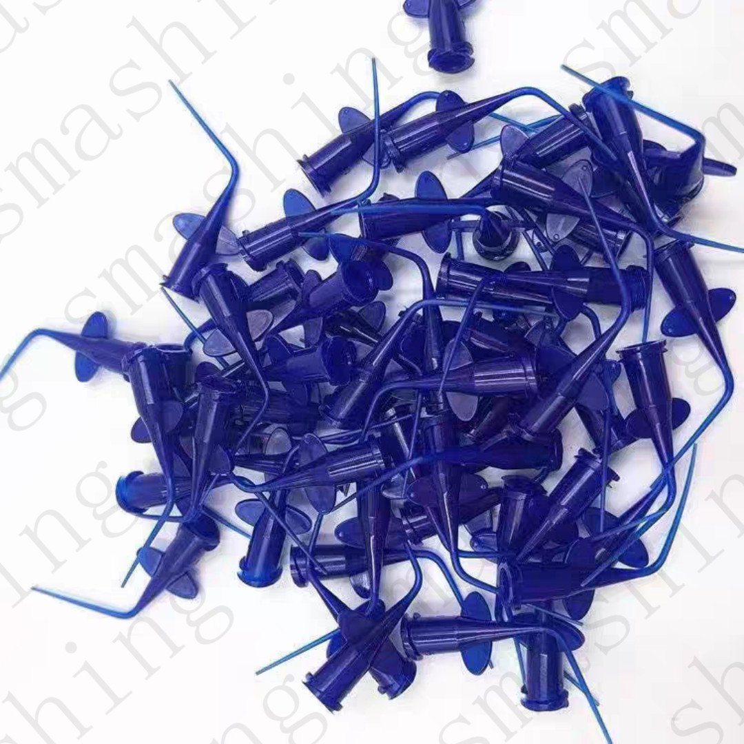 200Pcs Dental Aspirator Root Canal Tip Irrigator Irrigation Blue Tips Flushing