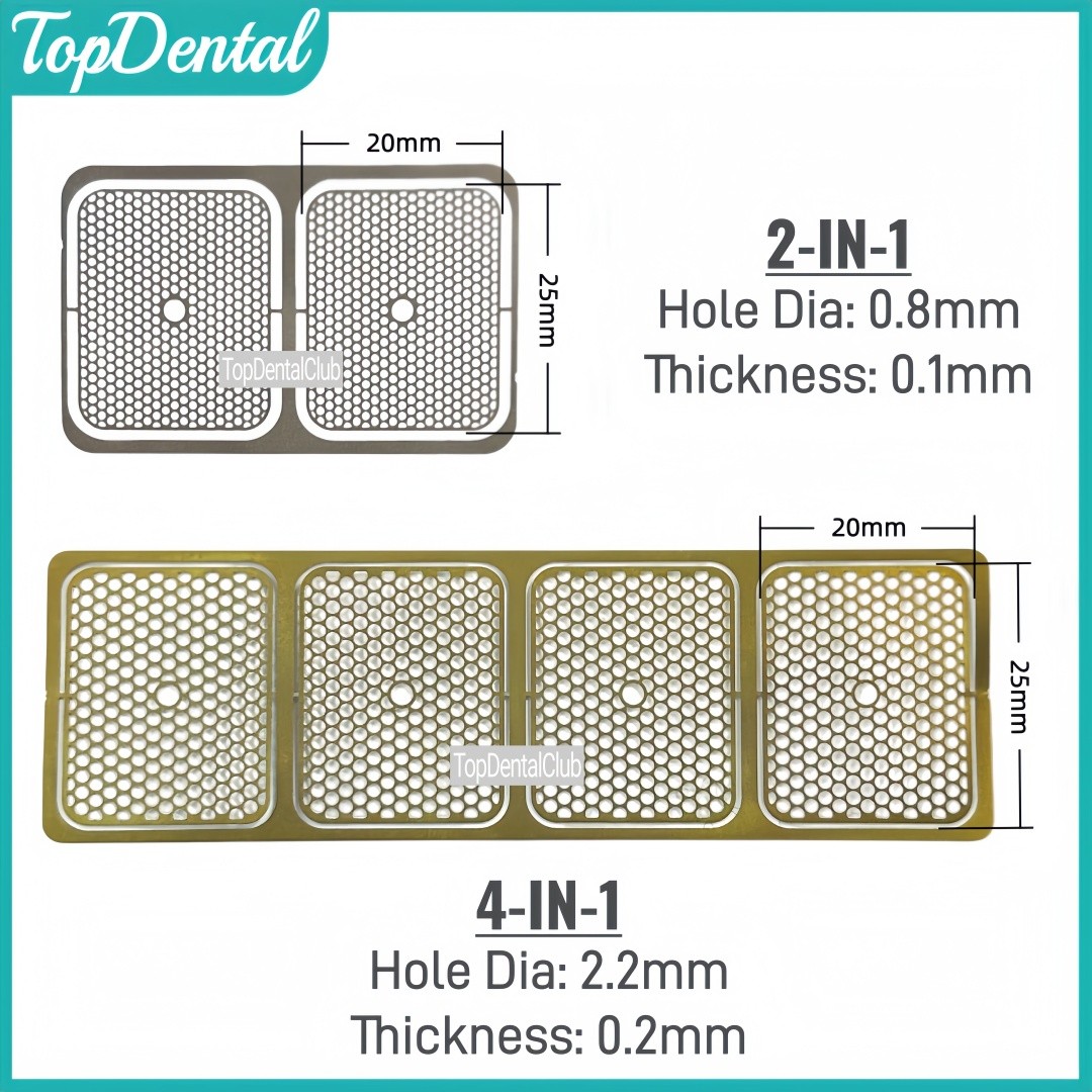 2-IN-1 Dental GBR Titanium Mesh Fixation Membrane Mesh Bone Augmentation 20*25mm