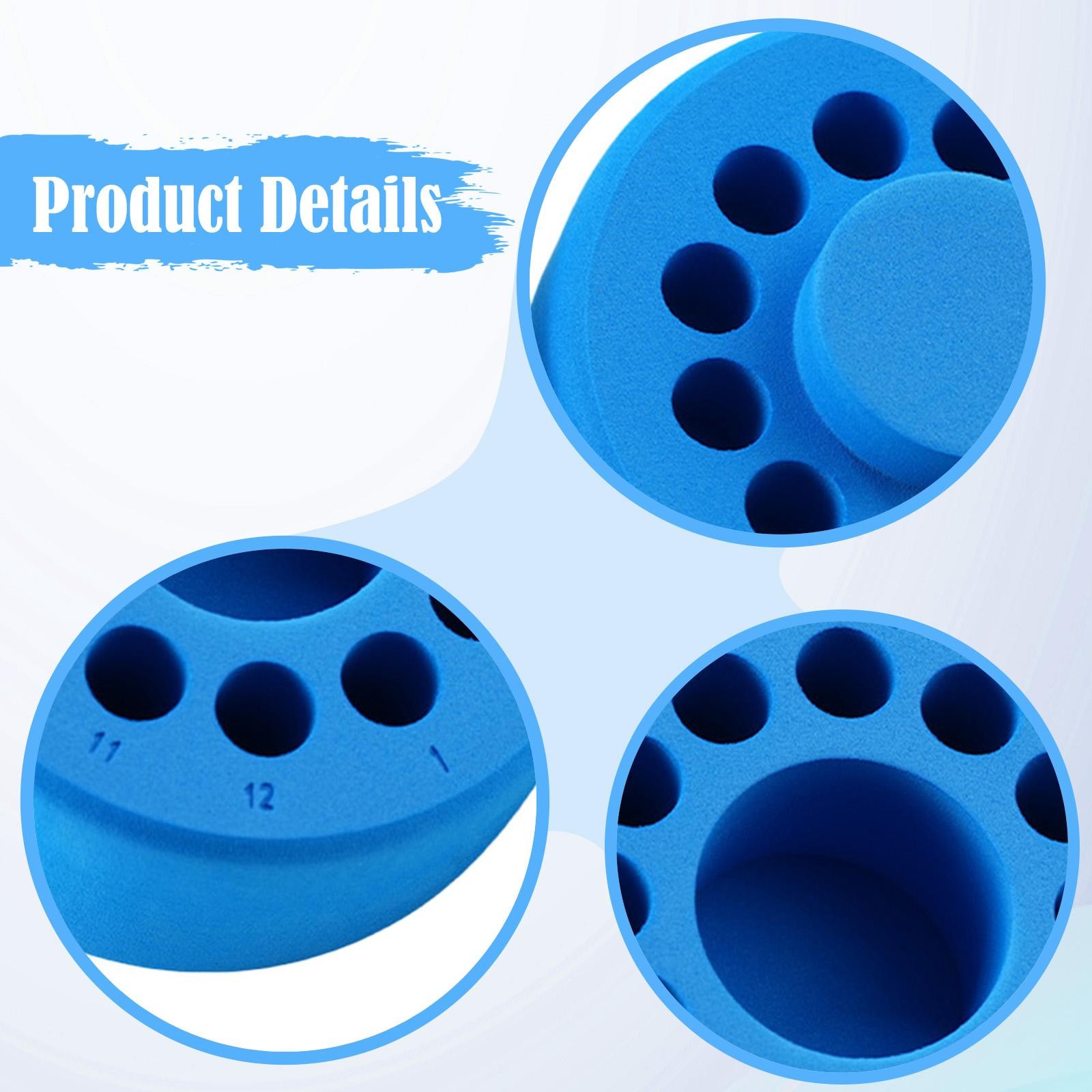 Freezing Vial Container Road Trip Temporary Transport 12 Slots Cooling Box