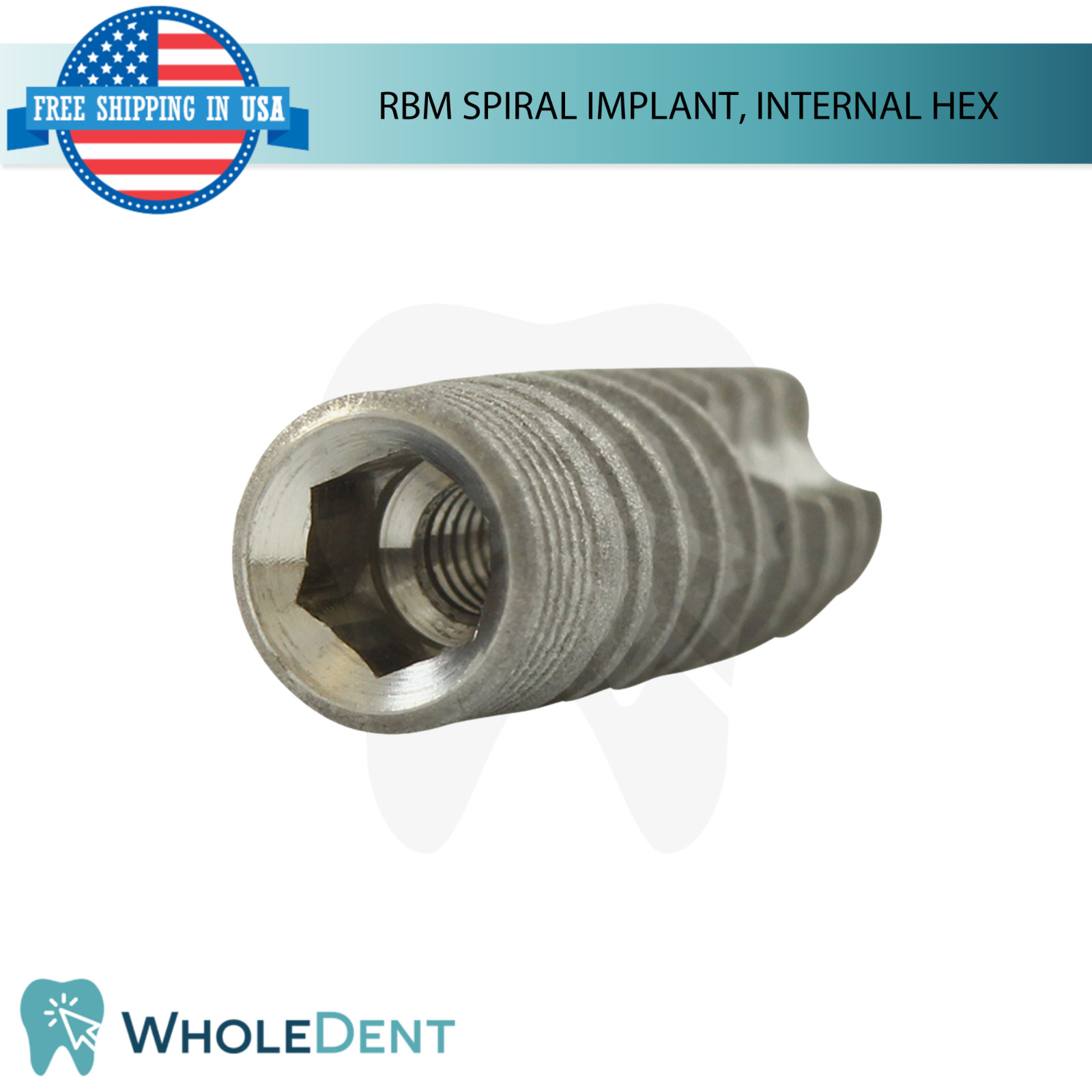 Dental RBM Spiral Fixture Int Hex 2.42mm Slim 2.0mm System Titanium Stability