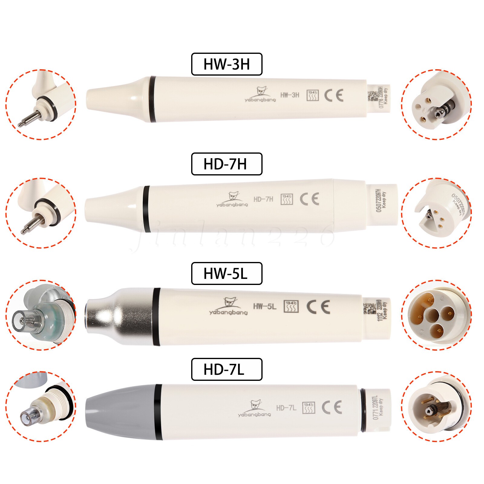 Dental Ultrasonic Piezo Scaler Handpiece LED Fit For WOODPECKER /EMS/SATELEC