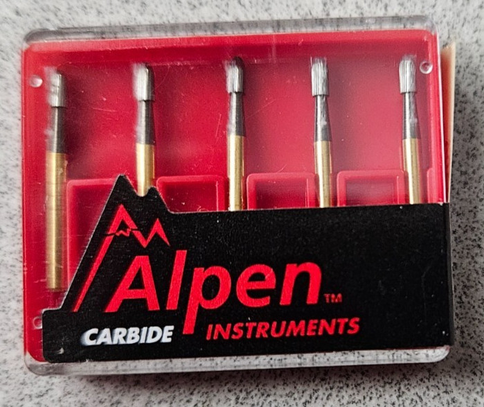 Alpen Instruments #909404 FG Egg Shape Carbide Bur- 1 Pack of 5 Burs