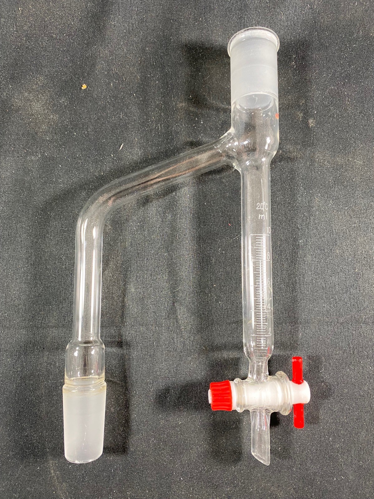 Laboratory Glass 10mL Stopcock 24/40 Barrett Moisture Test Receiver