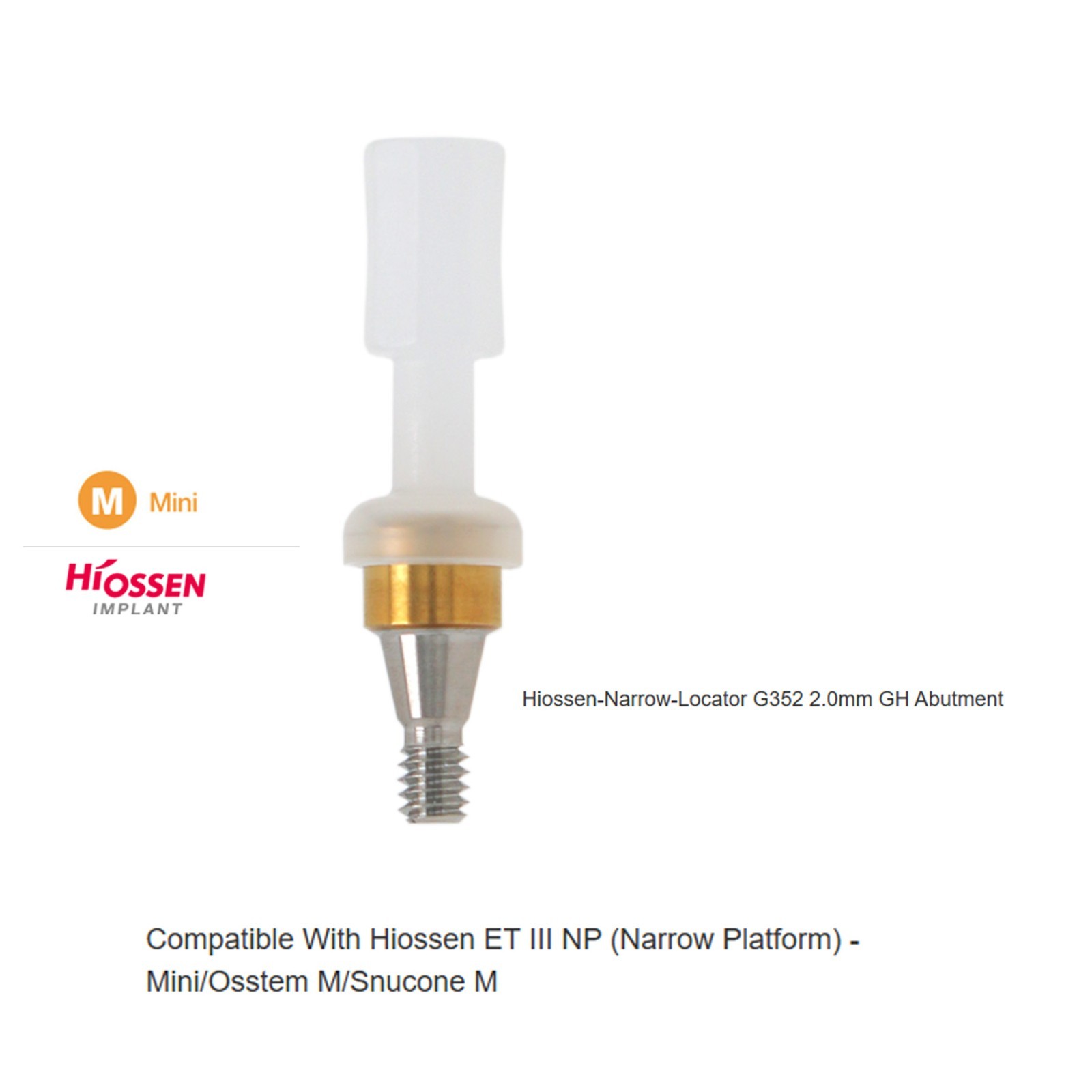 Overdenture Locator Abutment Regular/Mini Hiossen ET Platform Compatible 1-7.0mm