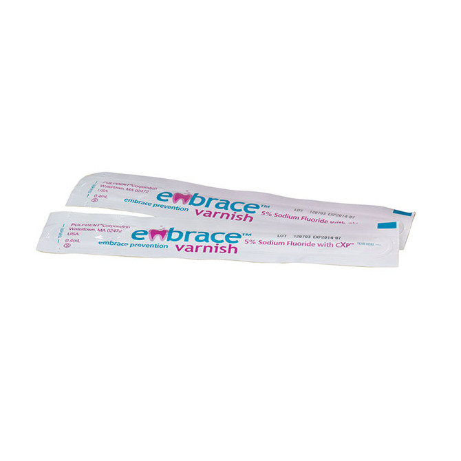 Pulpdent Embrace™ Varnish 5% Sodium Fluoride with CXP™ 0.4mL Pk Exp: 2022-11-14