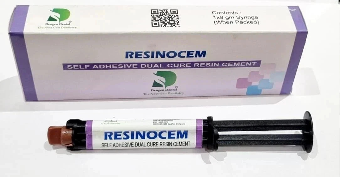Dental RESINOCEM Self Adhesive Dual Cure Resin Cement 9g Syr Luting Cement