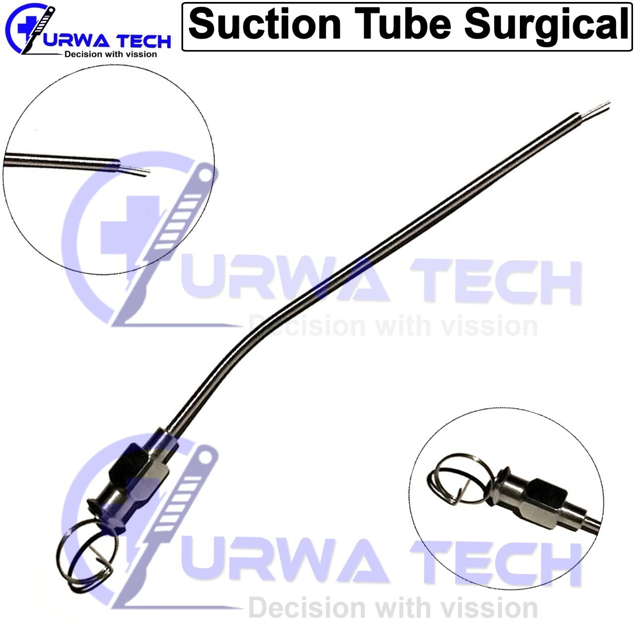 ENT Micro Suction Tip Set Of 2 Cannula 2.5mm(12G), 2.0mm(14G) ENT Instruments