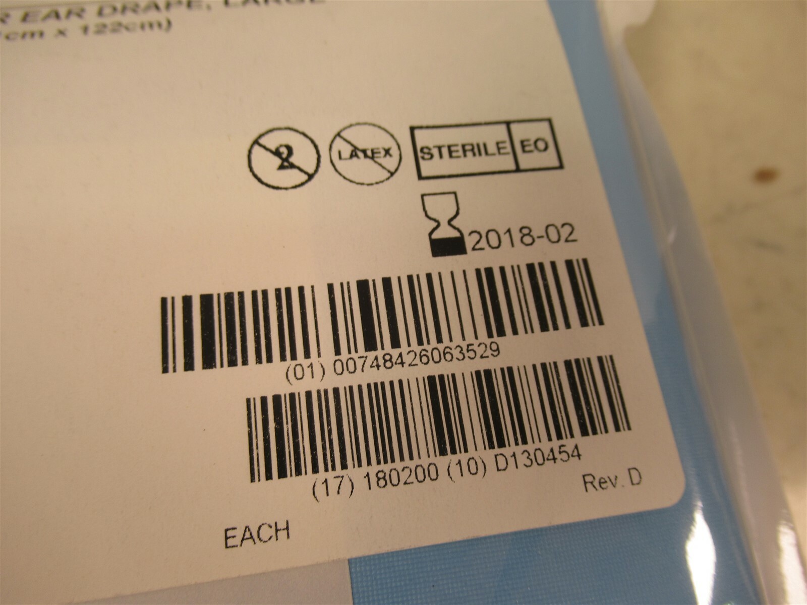 Lot of 2 Microtek Laminated Eye or Ear Drape Large 32″ x 48″ 890082