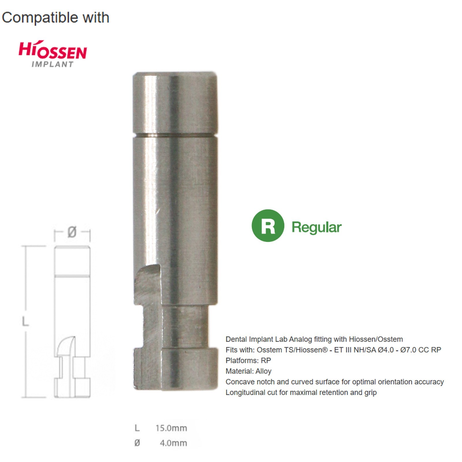 Implant Lab Internal Hex Analog For Nobel Biocare/Straumann ITI /Hiossen Osstem