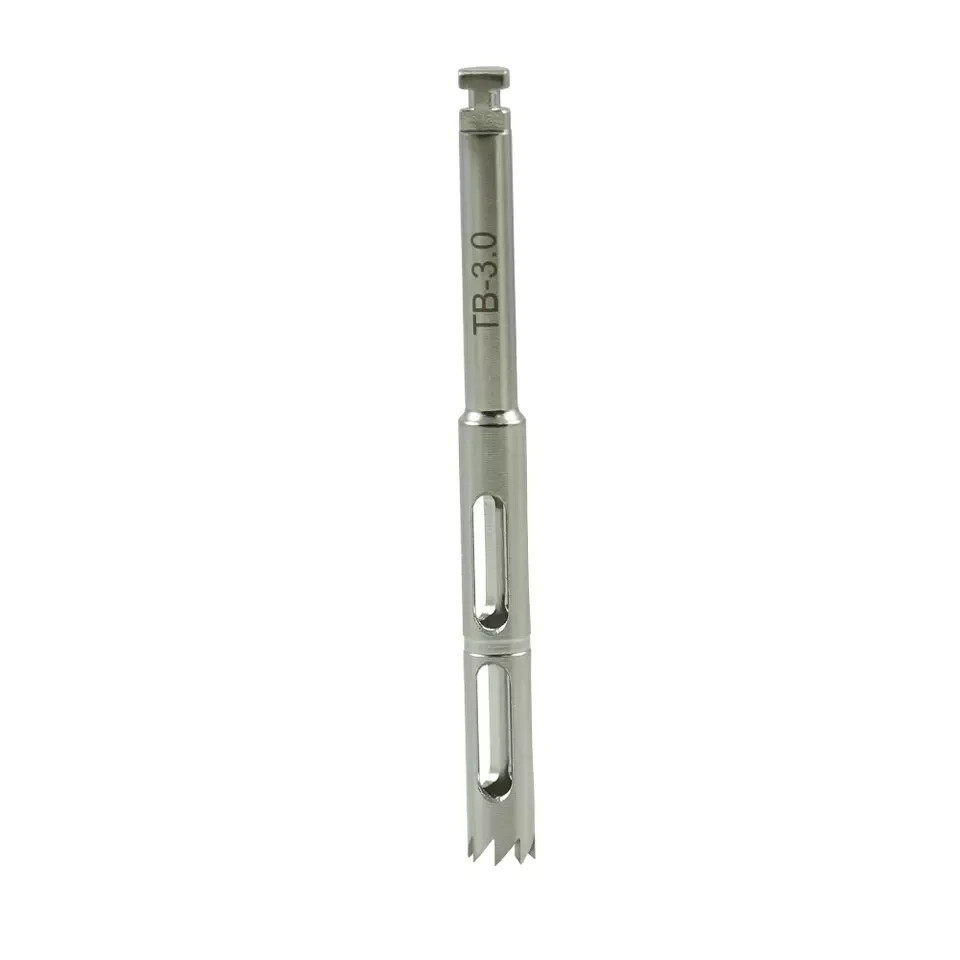 1x Dental Surg Trephine Bur Ø3.0 Fixture Stainless Steel Precise B0ne Cutting