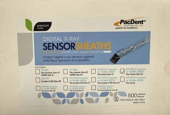 Pac-Dent Disposable Sensor Sheaths with paper backing 500/Box