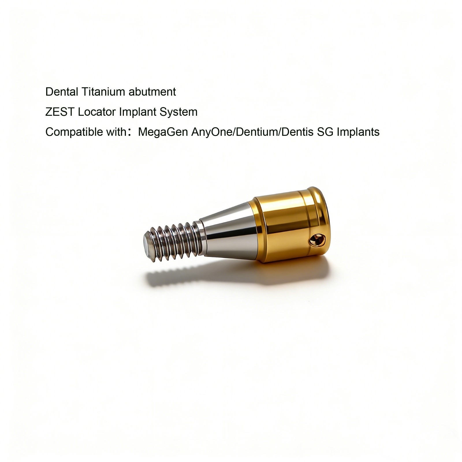 Dental Ti abutment for ZEST Locator System fits MegaGen Anyone/Dentiumm Implants