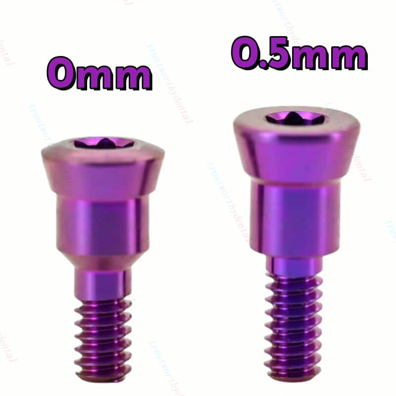 RC Dental Closure Screw RC Healing Cap Abutment Height 0/0.5mm Fits ITI Purple