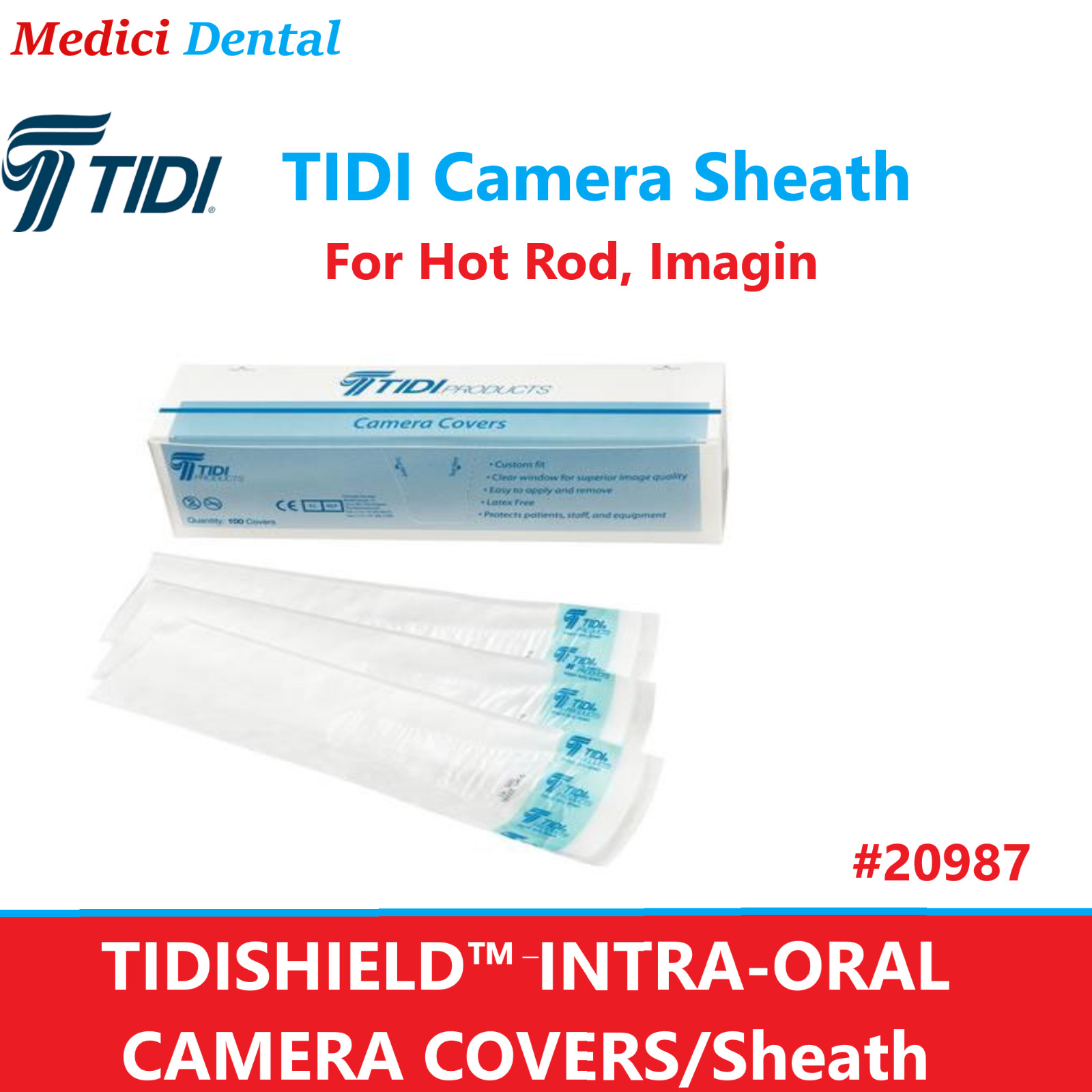 Dental INTRA-ORAL Camera Sheath Model Hot Rod, Imagin TIDISHIELD 20987