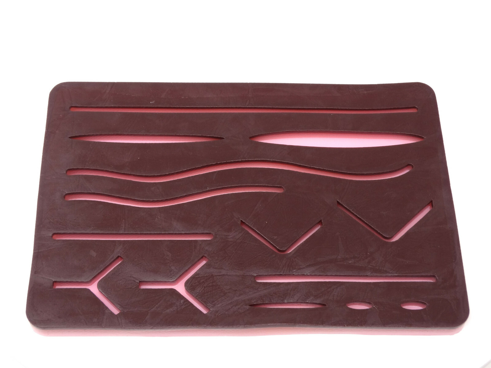 Medical Skin Suture Practice Silicone Brown Pad Wound Simulated Training Kit
