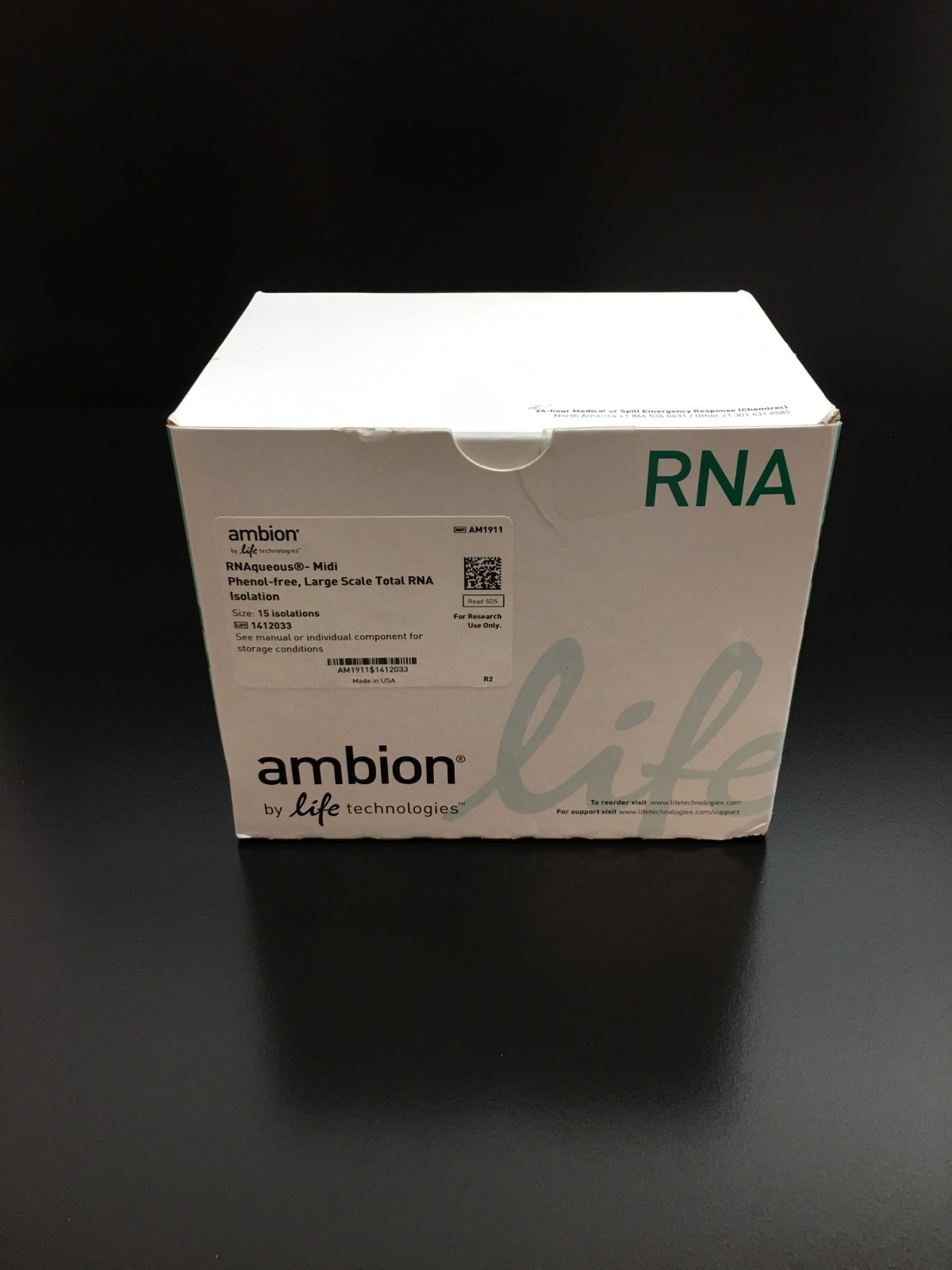 Thermo Scientific Ambion REF AM1911 RNAqueous Midi Total RNA Isolation Kit