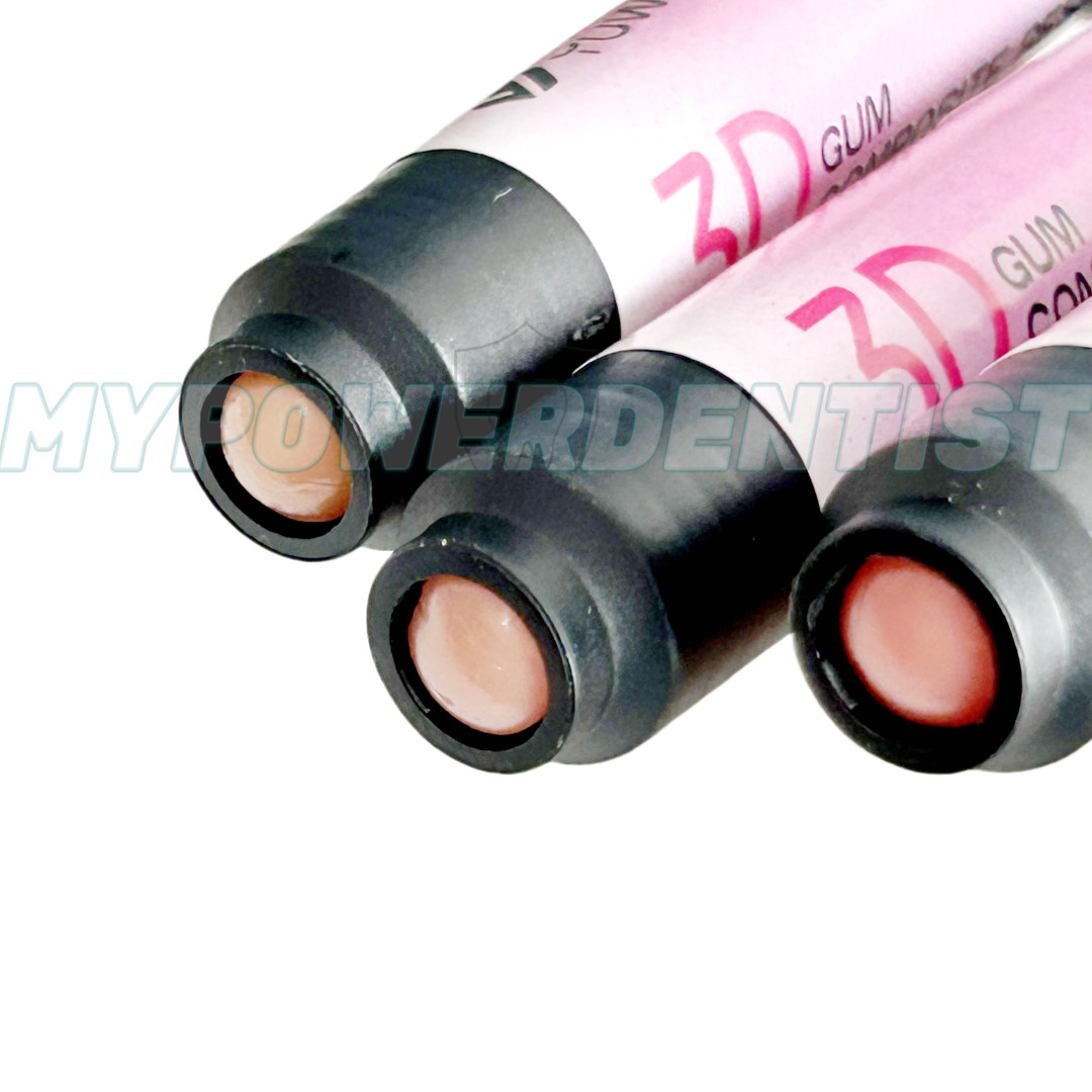 Pink Resin Dental Beauty Gum Composite Syringe Gingiva Recession Resin 3Shade