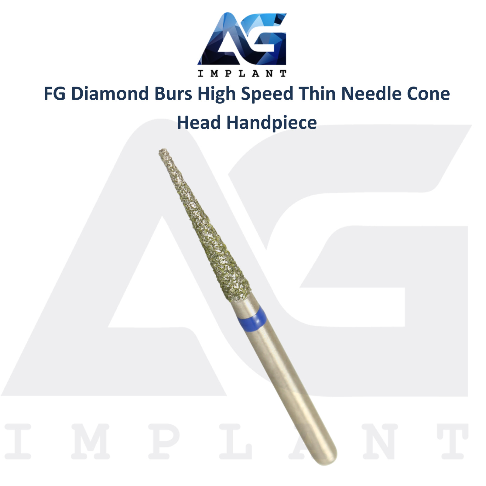 Dental FG Diamond Burs High Speed Thin Needle Cone Head Handpiece Sterile 10pcs