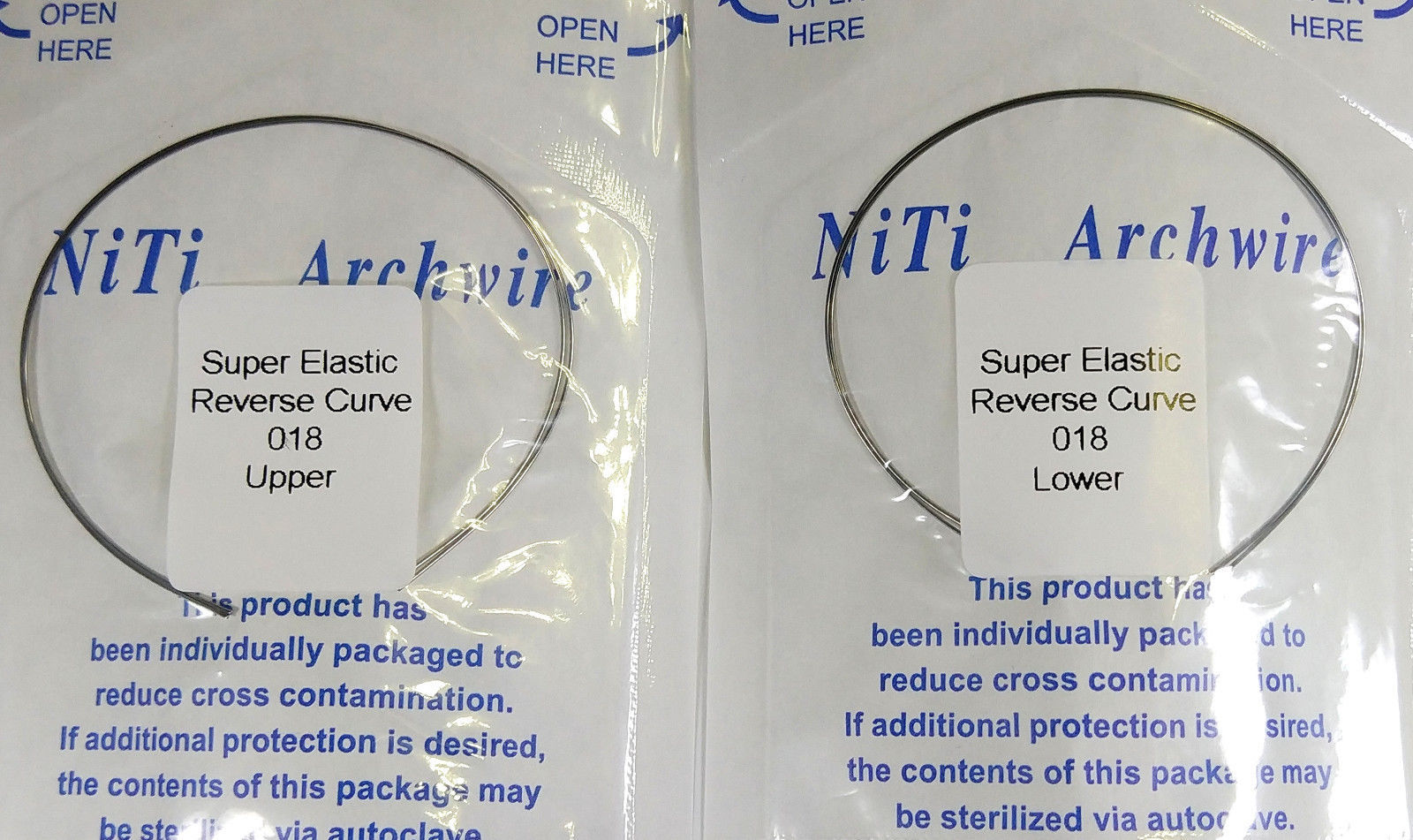 10Pack Dental Orthodontic Arch Wire Reverse Curve Round Niti Super Elastic 12-20