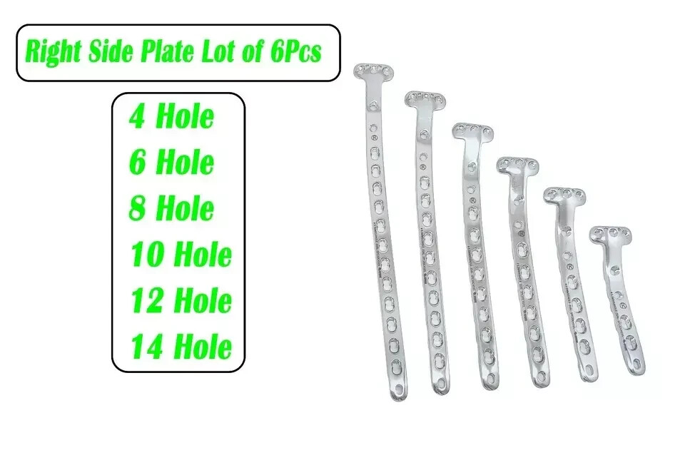 Medial Proximal Tibia Plate (3.5mm) with Set of 12pcs (L6/R6) Veterinary SS