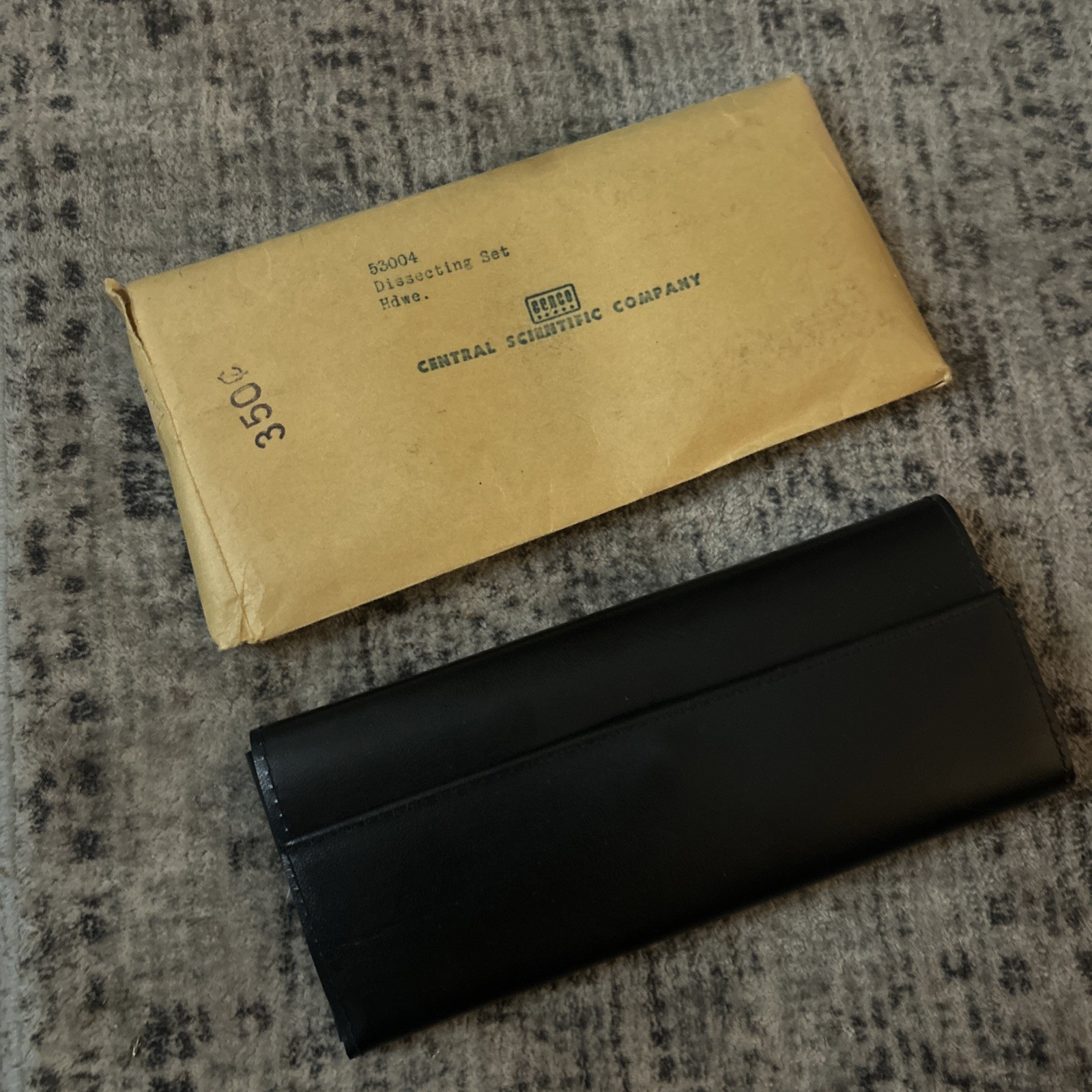 Vintage Central Scientific Co Dissection Tool Kit 1960s Black Trifold Case