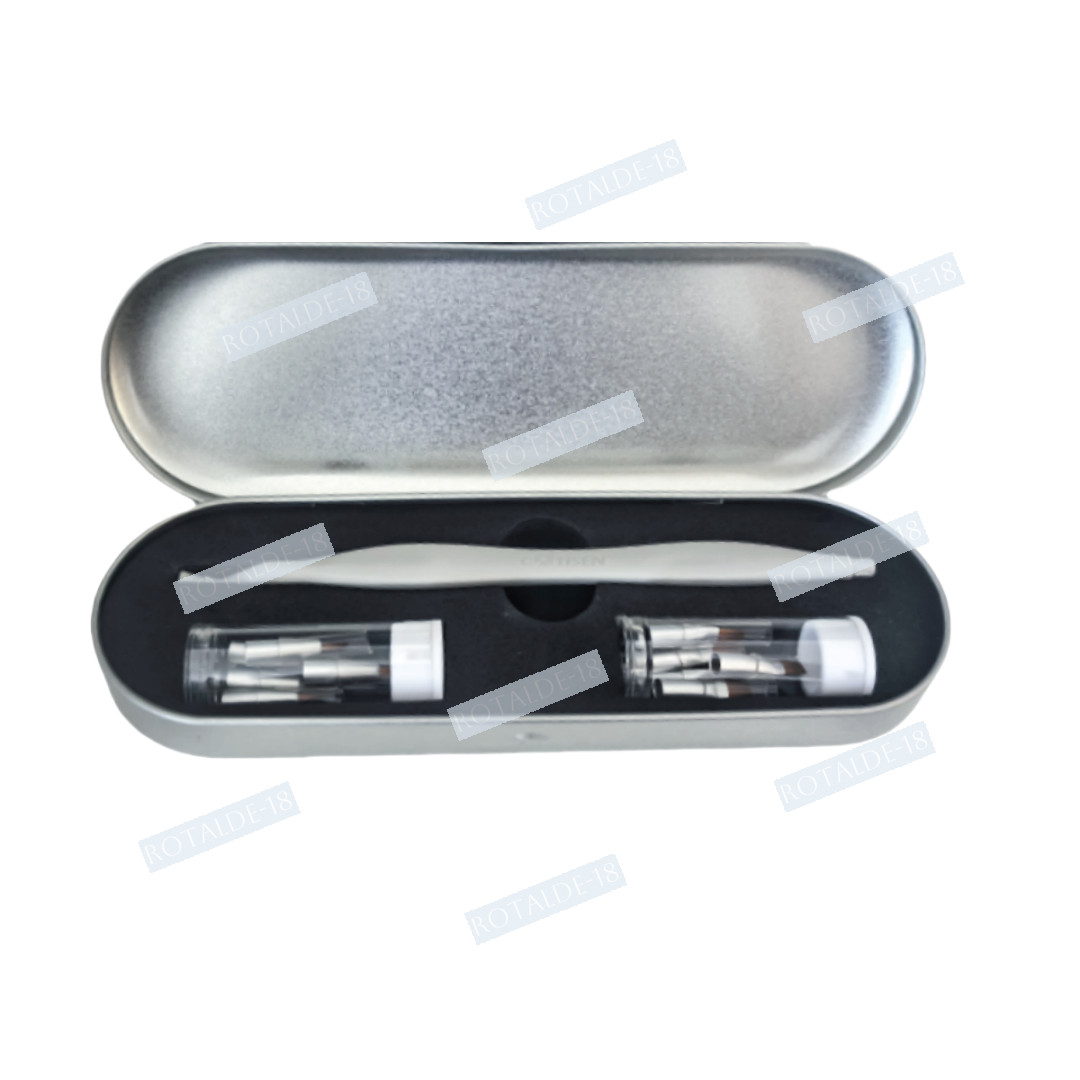 Dental Brush Pen Replaceable Brushes Tips Straight Curved Head Mini Micro Brush