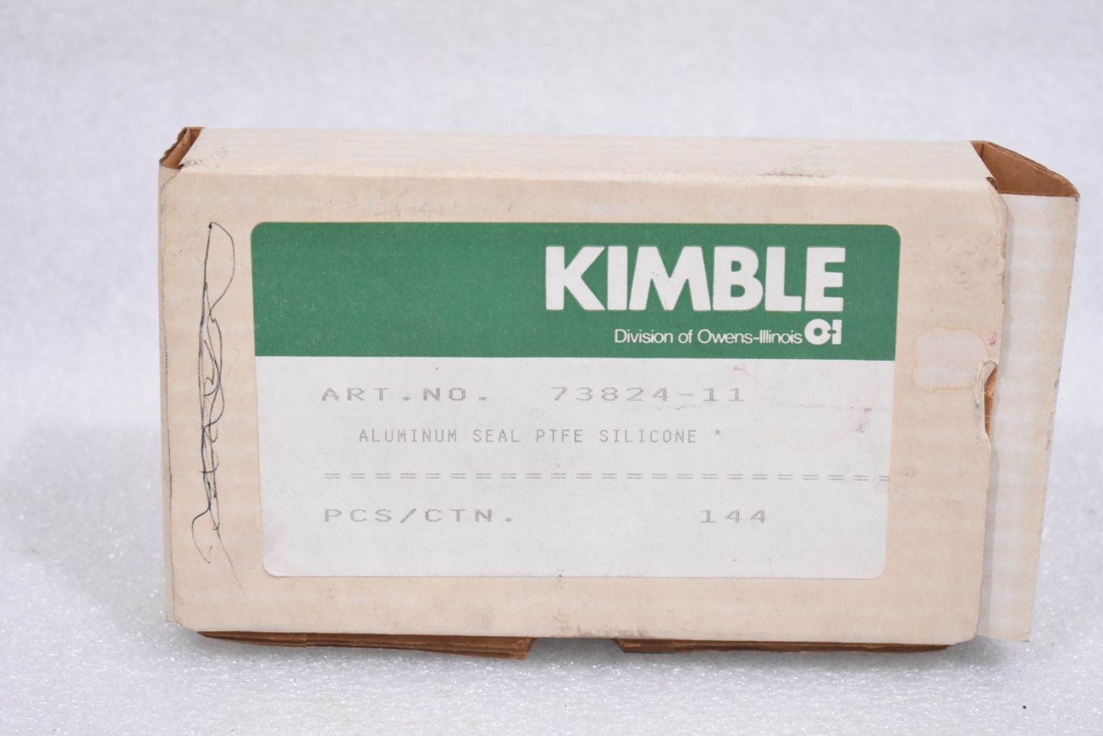 KIMBLE 73824-11 ALUMINUM SEAL, PTFE SILICONE (LOT OF 135)