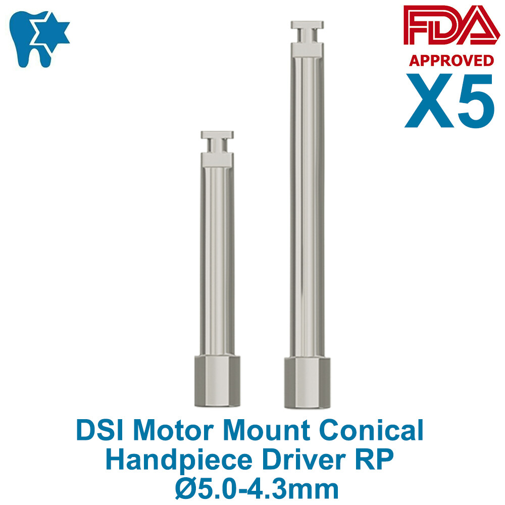 5x DSI Motor Mount Handpiece Driver For Conical Connection Implant RP Ø5.0-4.3mm