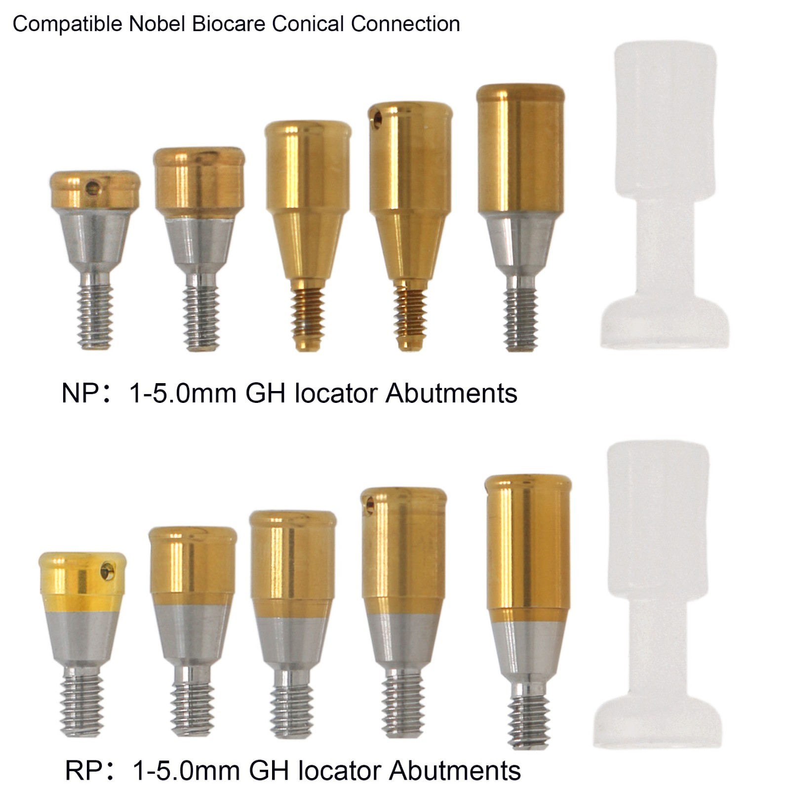 US Locator Abutment NP/RP 1-5.0mm GH Compatible Nobel Biocare Conical Connection