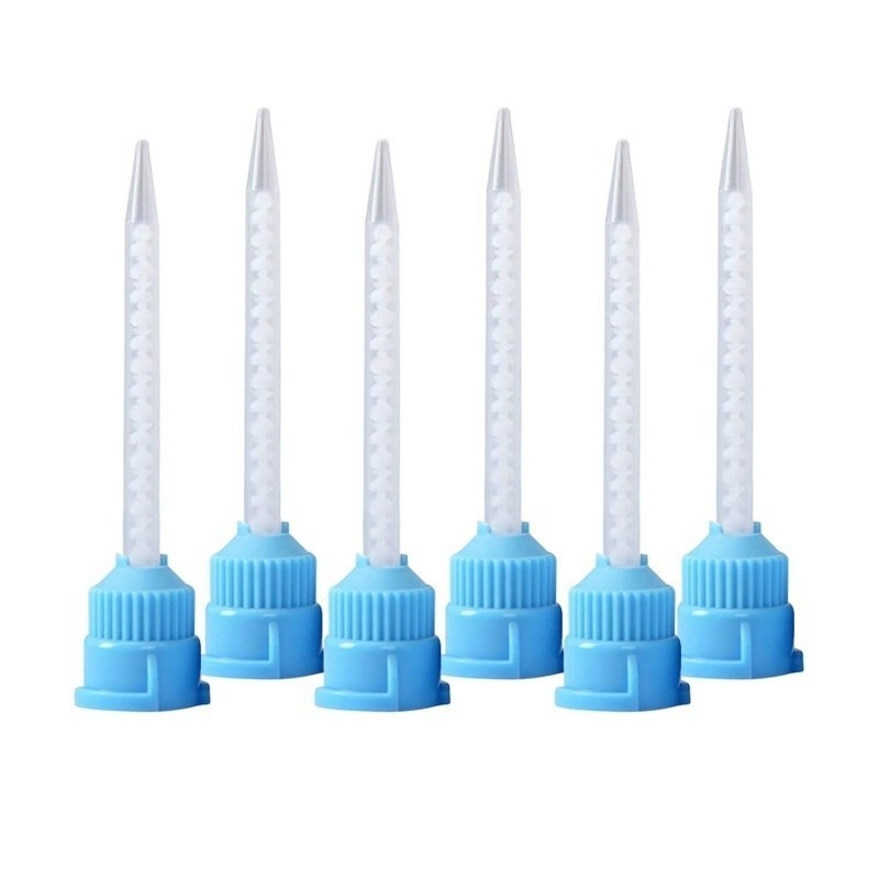 400Pcs Dental Silicone Rubber Temporary Crown Mixing Tips Nozzle Impression Mate