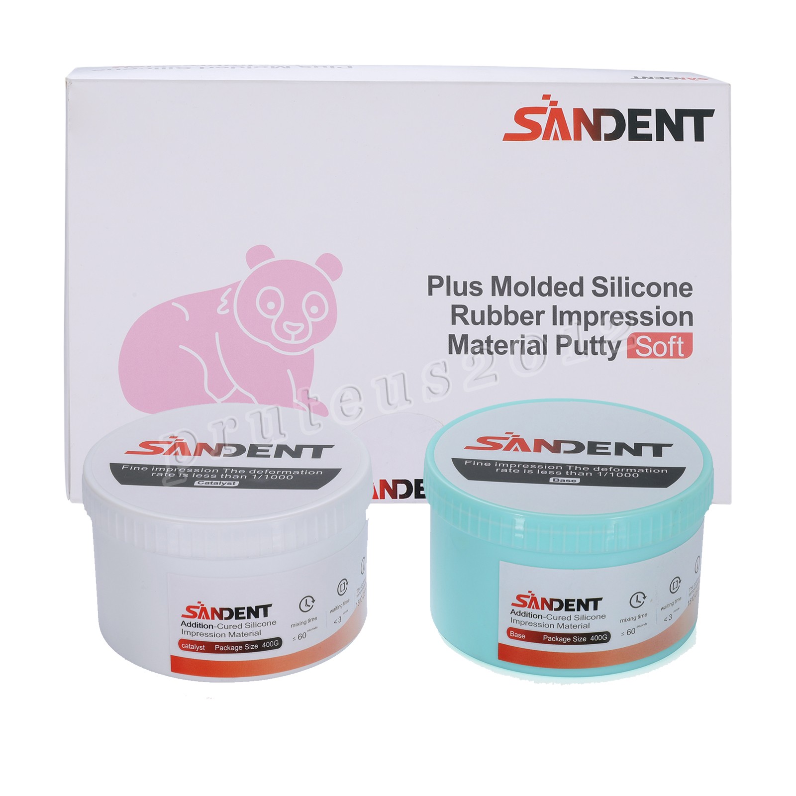 Dental Putty Regular Set PVS VPS Impression Material Mint Base 2 x 400g