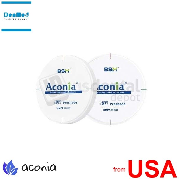ACONIA – ST-PRE Zirconia Discs 98.5mm x 22mm A2 – Preshade – # 60208 476327