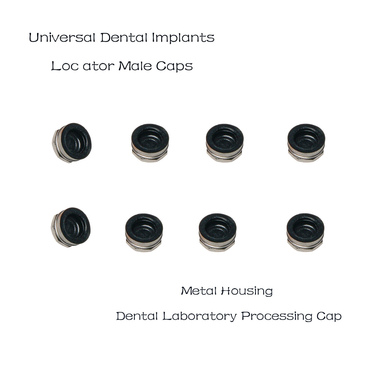 US Dental Locator Replacement Metal Housing &Lab Processing cap Inserts Assembly