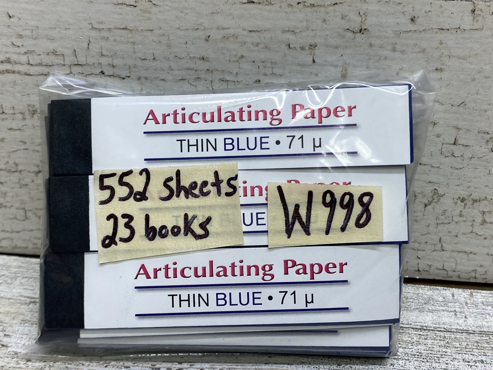 ARTICULATING PAPER THIN BLUE 552 SHEETS MADE IN USA 71 microns – 23 Books