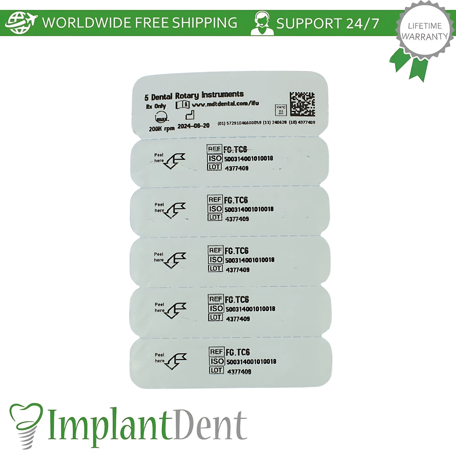 MDT Dental Round FG Carbide Burs Caries Removal Cavity Preparation Endo