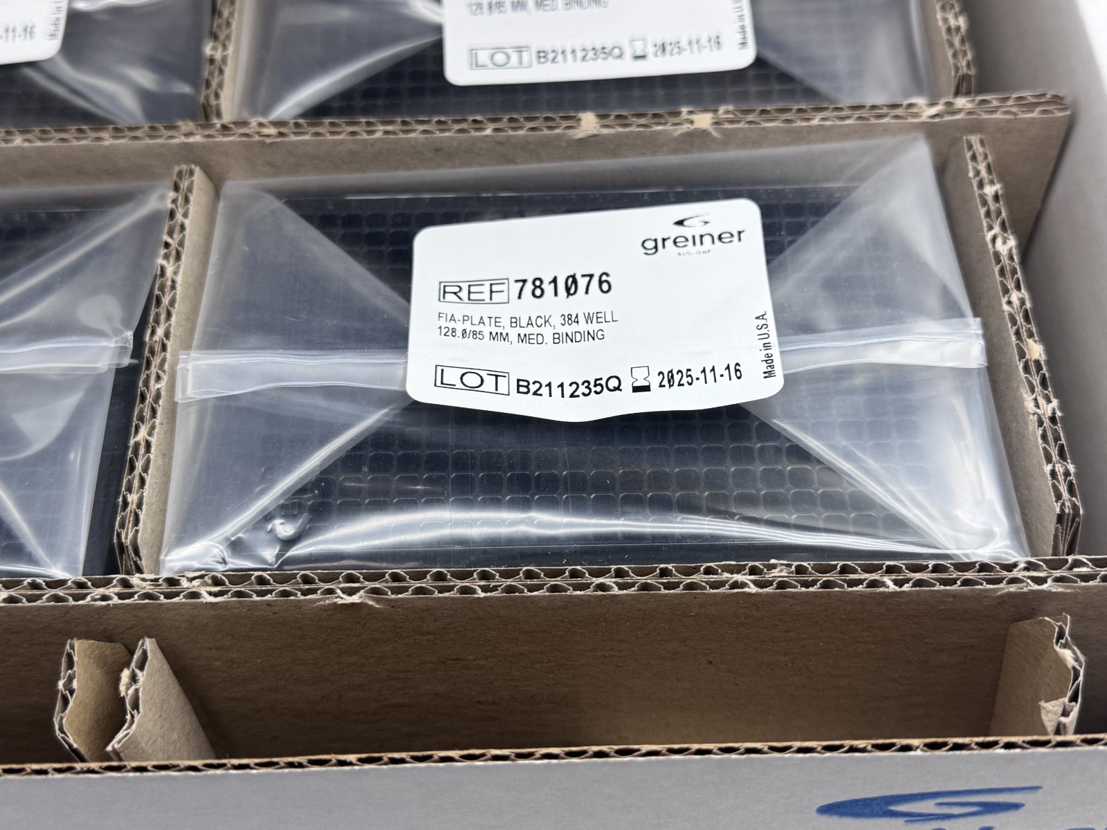 (Case of 40) Greiner Bio-One 781076 FIA-Plate Black 384-Well Microplate EXPIRED