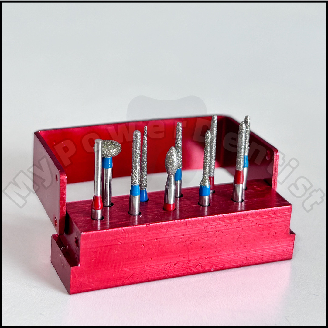 20Pcs Dental Anterior Posterior Crown Bridge Preparation Sliver Diamond Burs USA