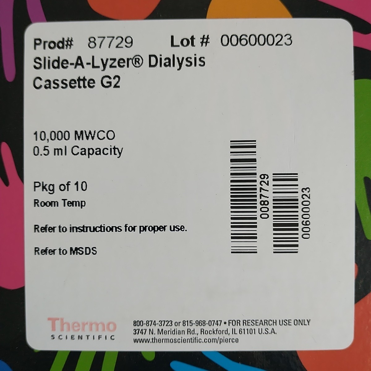 New Thermo 87729 Slide-A-Lyzer Dialysis Cassettes G2 0.5 mL 10k Open Box 5x