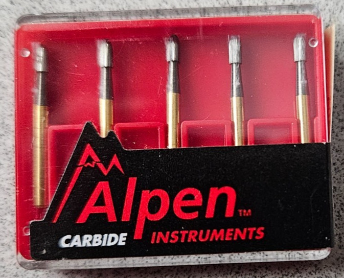 Alpen Instruments #909406 FG Trimming and Finishing Carbide Bur 1 Pack of 5 Burs