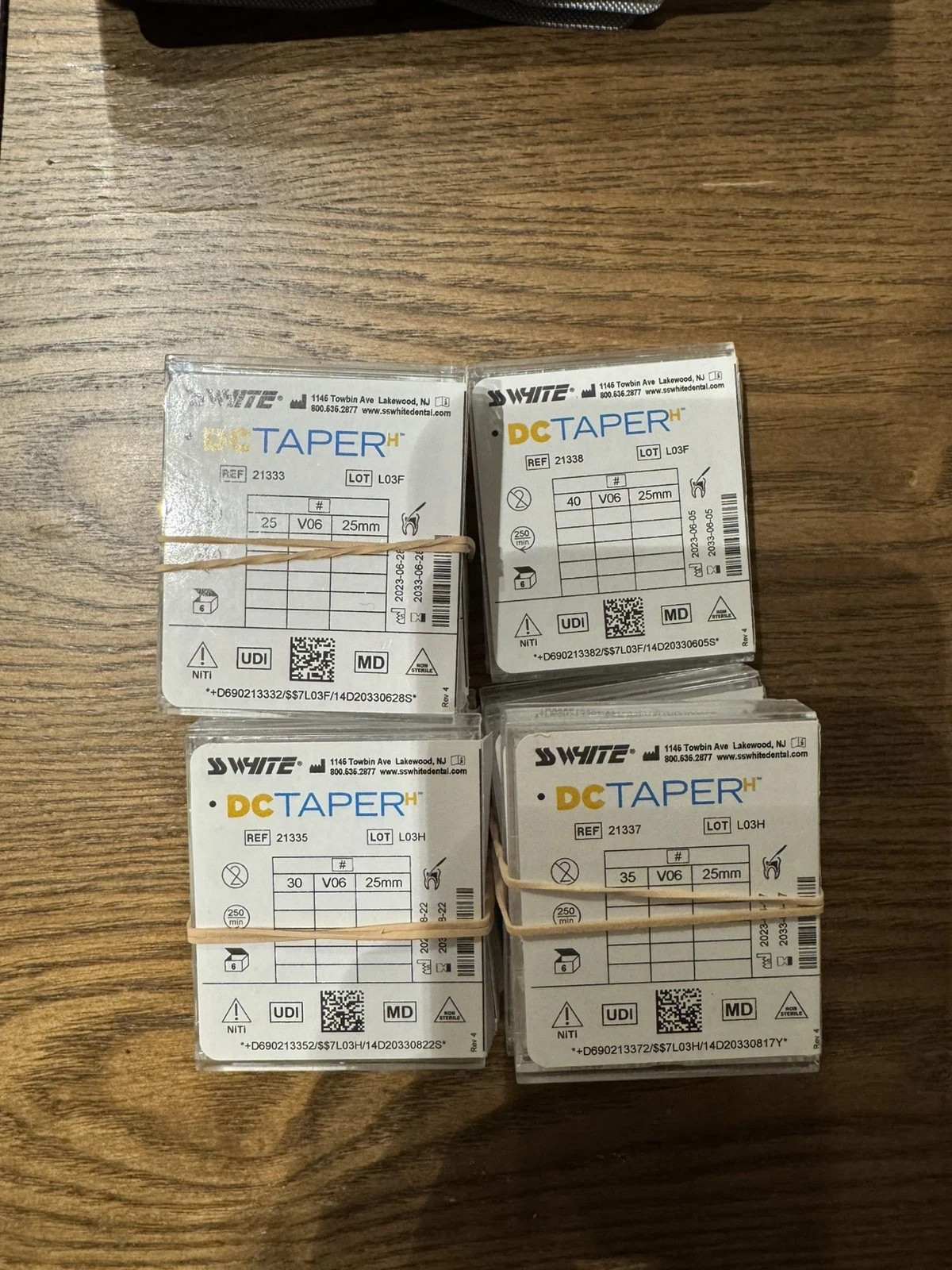 SS White DC taper Rotary files (Pack of 6), 35v06 25mm