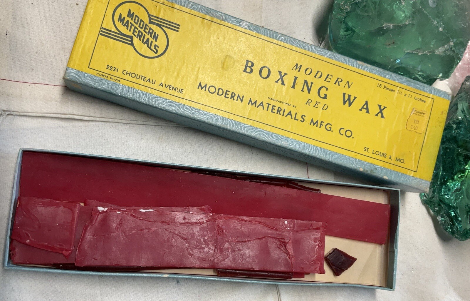 MODERN MATERIALS ~ MODEN BOXING WAX RED 1 1/2 X 11 Inches